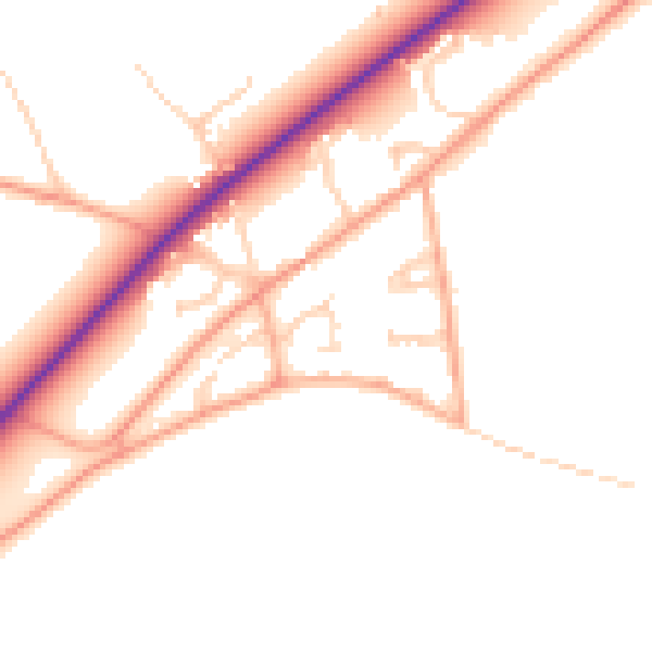 Daytime road noise heatmap for NR35 2SX