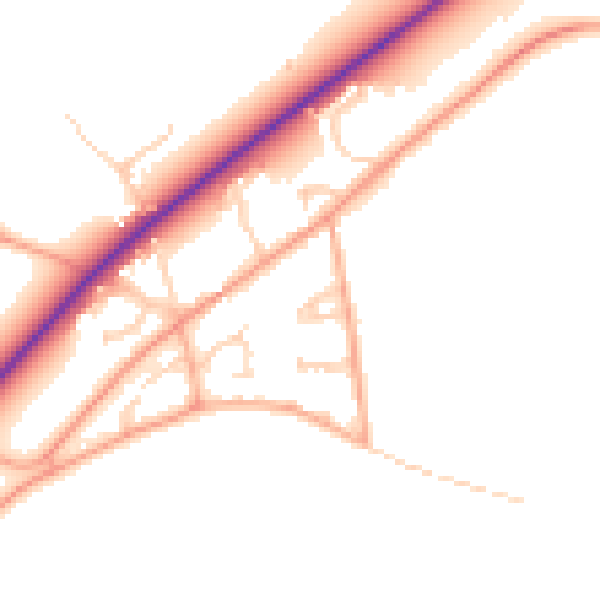 Daytime road noise heatmap for NR35 2TG