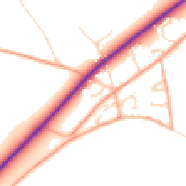 Daytime road noise heatmap for NR35 2TR
