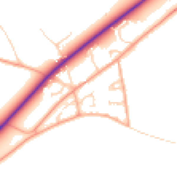 Daytime road noise heatmap for NR35 2TX