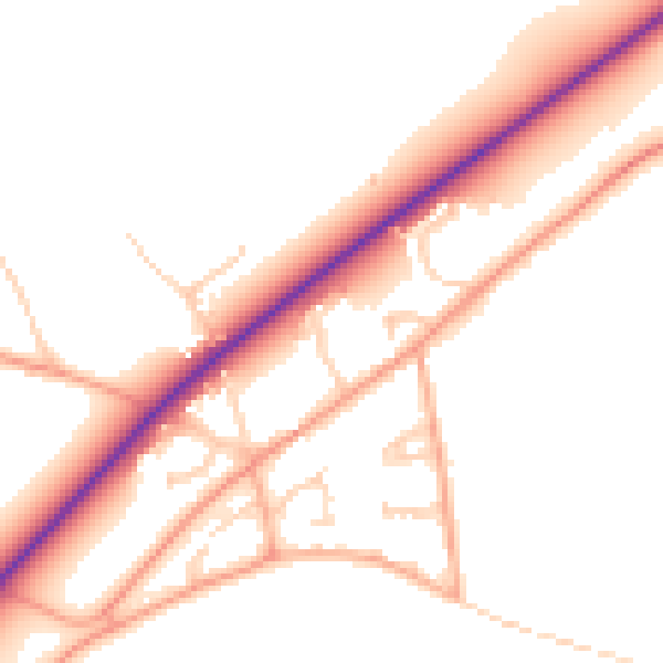 Daytime road noise heatmap for NR35 2UA