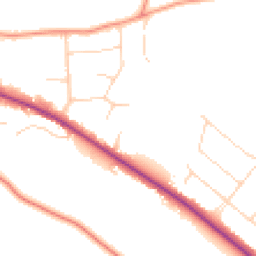 Daytime road noise heatmap for NR8 6AP