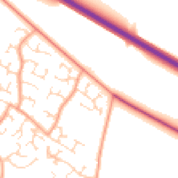 Daytime road noise heatmap for NR8 6GX