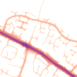Daytime road noise heatmap for NR8 6LS