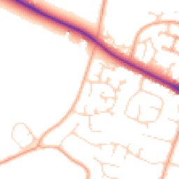 Daytime road noise heatmap for NR8 6YH