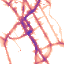 Night-time road noise heatmap for NW1 0AB