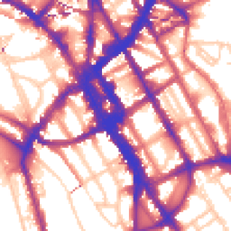 Daytime road noise heatmap for NW1 0AE