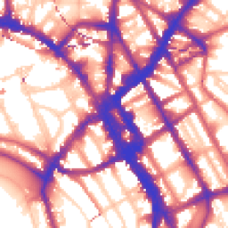 Daytime road noise heatmap for NW1 0AS