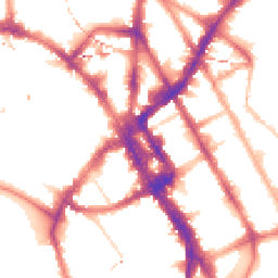 Night-time road noise heatmap for NW1 0AS
