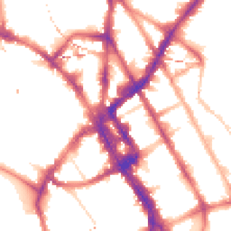 Night-time road noise heatmap for NW1 0AU