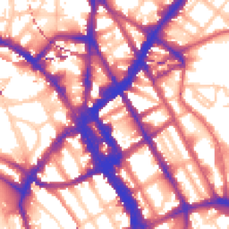 Daytime road noise heatmap for NW1 0AY