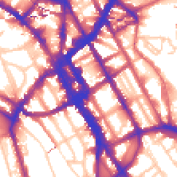 Daytime road noise heatmap for NW1 0BE