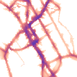 Night-time road noise heatmap for NW1 0BE