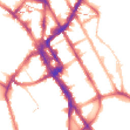 Night-time road noise heatmap for NW1 0BG