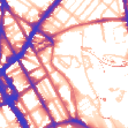 Daytime road noise heatmap for NW1 0BH