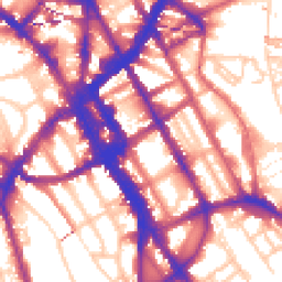 Daytime road noise heatmap for NW1 0BL