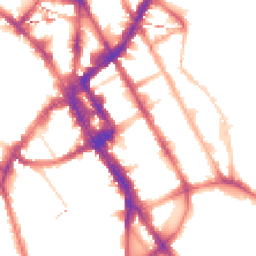 Night-time road noise heatmap for NW1 0BL