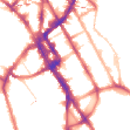 Night-time road noise heatmap for NW1 0BN