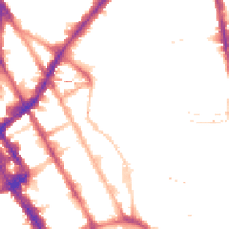 Night-time road noise heatmap for NW1 0BQ