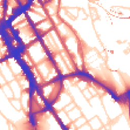 Daytime road noise heatmap for NW1 0DE