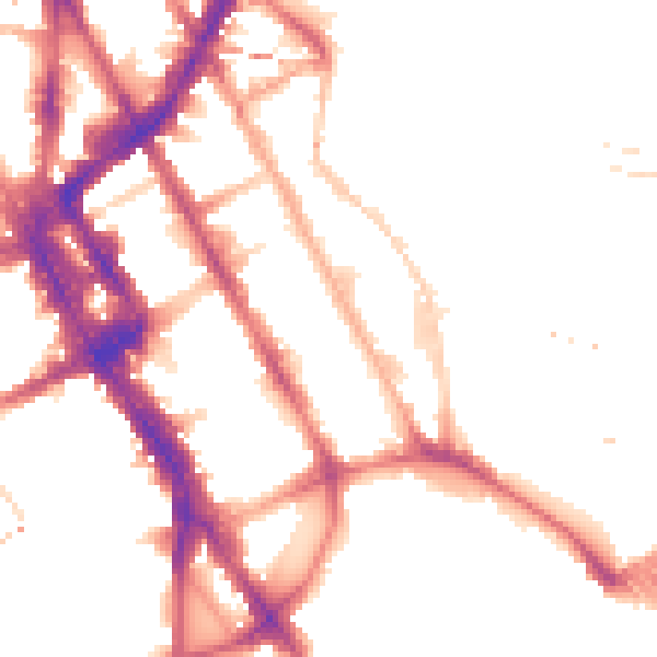 Night-time road noise heatmap for NW1 0DH