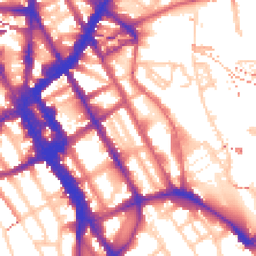 Daytime road noise heatmap for NW1 0DJ
