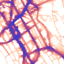 Daytime road noise heatmap for NW1 0DU