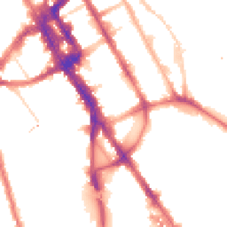 Night-time road noise heatmap for NW1 0ER