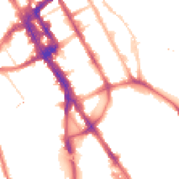 Night-time road noise heatmap for NW1 0ET