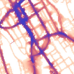 Daytime road noise heatmap for NW1 0EU