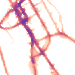 Night-time road noise heatmap for NW1 0EU