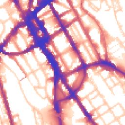 Daytime road noise heatmap for NW1 0EY