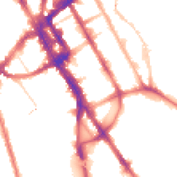 Night-time road noise heatmap for NW1 0EY