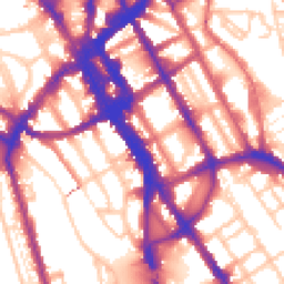 Daytime road noise heatmap for NW1 0JS