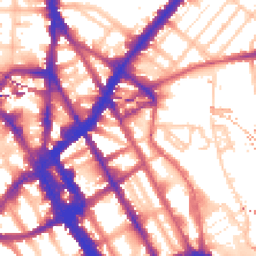 Daytime road noise heatmap for NW1 0TA