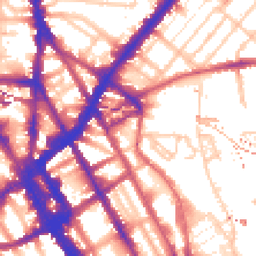Daytime road noise heatmap for NW1 0TY