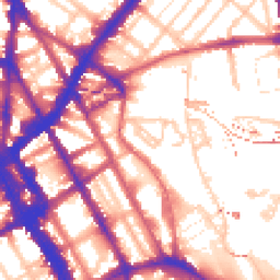 Daytime road noise heatmap for NW1 0XB