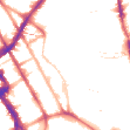 Night-time road noise heatmap for NW1 0XH