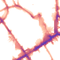 Night-time road noise heatmap for NW1 1BF