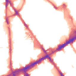 Night-time road noise heatmap for NW1 1JX