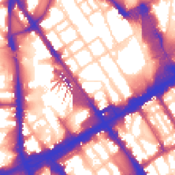 Daytime road noise heatmap for NW1 1JY