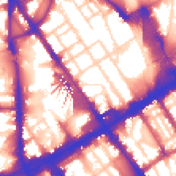 Daytime road noise heatmap for NW1 1LA
