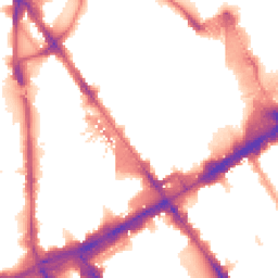 Night-time road noise heatmap for NW1 1LA