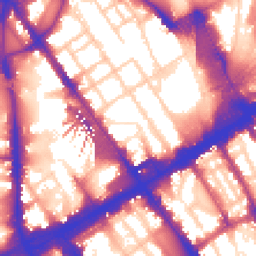 Daytime road noise heatmap for NW1 1LE