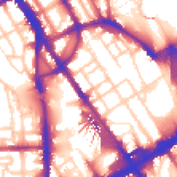 Daytime road noise heatmap for NW1 1PR