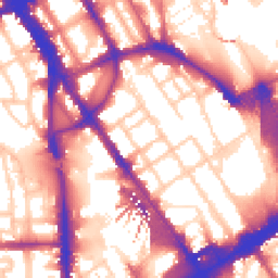 Daytime road noise heatmap for NW1 1PT