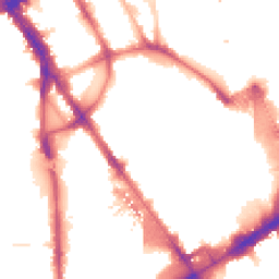 Night-time road noise heatmap for NW1 1PU