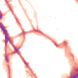 Night-time road noise heatmap for NW1 1RJ