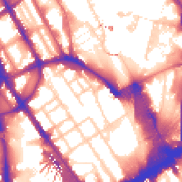 Daytime road noise heatmap for NW1 1RW