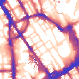 Daytime road noise heatmap for NW1 1SA